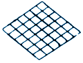 Losange grillé bleu /