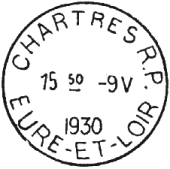 Timbre à date des horodateurs au type A5 /