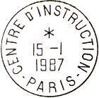 Timbre à date des centres d'instruction /
