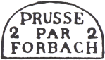 Marques d'entres par voie de terre en forme de demi cercle / 