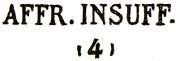 Marque avec mention : AFFR INSUFF (4) /