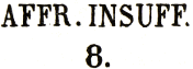 Marque avec mention : AFFR INSUFF 8 /
