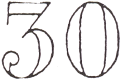 Timbres taxe double traits 30c /