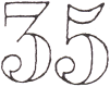 Timbres taxe double traits 35c /