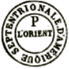 Marque avec mention : AMERIQUE SEPTENTRIONALE P L'ORIENT /