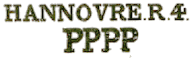 Marque linéaire avec mention : HANOVRE R 4 PPPP /
