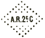 Losange avec mention : A R 2 e C /