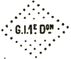Losange avec mention GI 1e Don ou GI 2e Don /