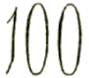 Marque linéaire avec mention : 100 /