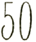 Marque linéaire avec mention : 50 /