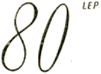 Marque linéaire avec mention : 80 LEP /