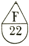 Marque accessoire avec mention : F 22 /