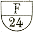 Marque accessoire avec mention : F 24 /