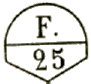 Marque accessoire avec mention : F. 25 /