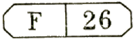 Marque accessoire rectangulaire avec mention : F 26 /