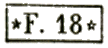 Marque accessoire rectangulaire avec mention * F. ,numéro et * /