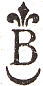 Marque avec lys et lettre B de Bordeaux /