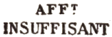 Marque avec mention : AFFt INSUFFISANT /