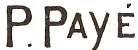 Marque avec mention P. PAYE avec point entres les P /