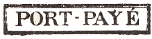 Marque avec mention PORT PAYE dans un rectangle ä double cadre /