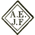 Marque carrée double filet avec mention : AEJF /