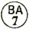 Marque circulaire avec lettres et numéro /