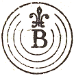 Marque circulaire avec lys et lettre B de Bordeaux /