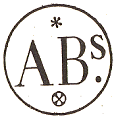 Marque circulaire avec mention ABs (ABONNEMENTS) et fleuron /
