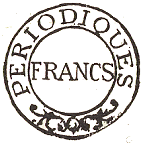 Marque circulaire avec mention : PERIODIQUES FRANCS /