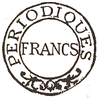 Marque circulaire avec mention : PERIODIQUES FRANCS / 