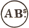 Marque circulaire de petite taille avec mention ABs (ABONNEMENTS) /