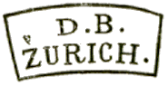 Marque avec mention : DB ZURICH / 