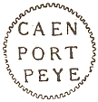 Marque de port payé de Caen avec mention : CAEN PORT PEYE /