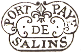 Marque de port payé de Salin avec mention : PORT PAYE DE SALINS /