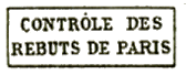 Marque encadrée : CONTROLE DES REBUTS DE PARIS /