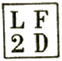 Marque encadrée LF numéro de 2 a 11 et D /