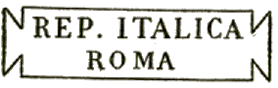 Marque encadre avec mention : REP ITALICA / 