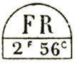 Marque avec mention : FR 2f 56c / 