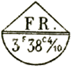 Marque avec mention : FR. 3f 38c 4/10 / 