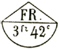 Marque avec mention : FR. 3f 42c / 