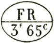 Marque avec mention : FR 3f 65c / 