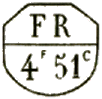 Marque avec mention : FR 4f 51c /
