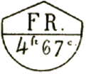 Marque avec mention : FR 4f 67c /
