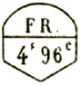 Marque avec mention : FR 4f 96c / 