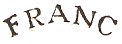 Marque linéaire avec mention FRANC cintrée /