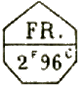 Marque heptagonale avec mention : FR 2f 96c / 