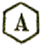 Marque hexagonale d'identification des bureaux auxiliaires avec lettre /