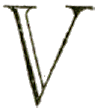 Marque avec lettre V et barre gauche évidée /