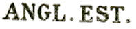 Marque linéaire avec mention ANGL. EST. (ESTAFETTE) /