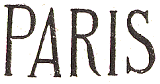 Marque linéaire avec mention PARIS en grandes lettres /
